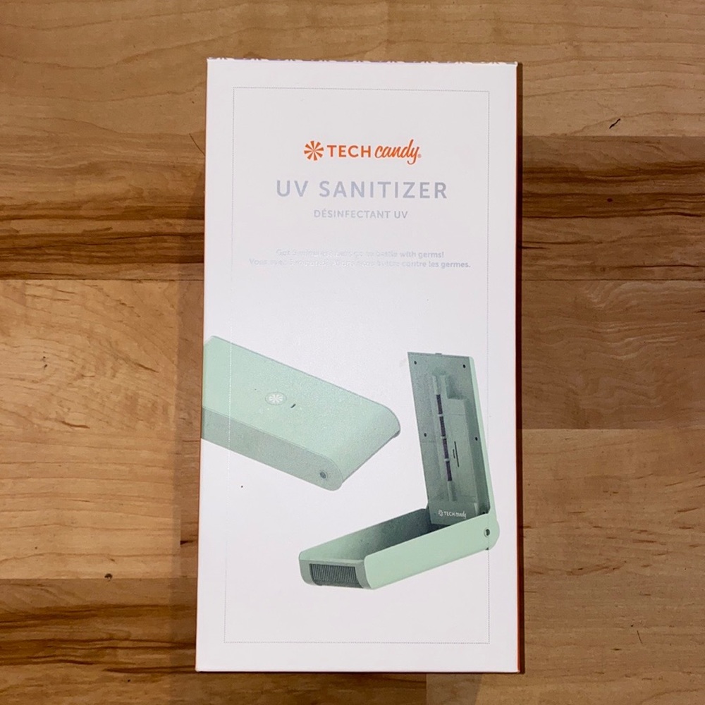 Tech Candy UV Light Phone Sanitizer Box, Mint Green, For Smartphones-NWT